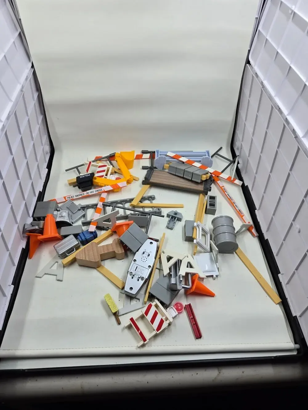 Toy Construction Accessories Lot Police Barriers Cones Signs Replacement Parts